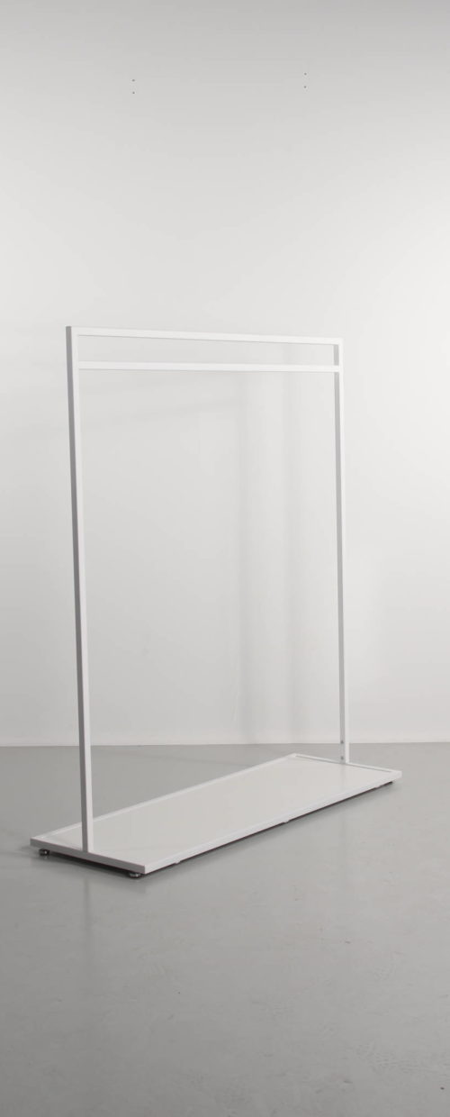 exhibition stand clothes stand white with base plate