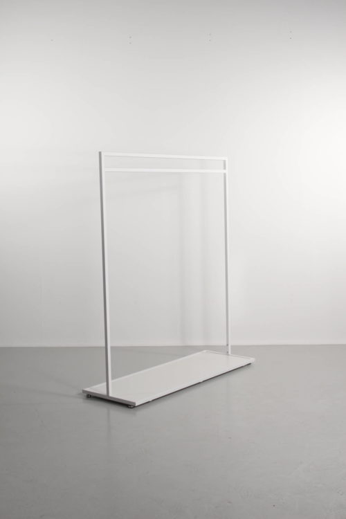 exhibition stand clothes stand white with base plate