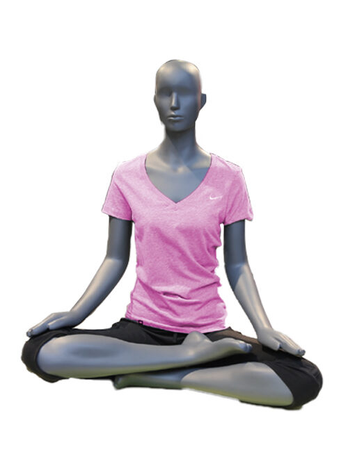 Yoga-Schaufensterpuppe, sitzende Dame