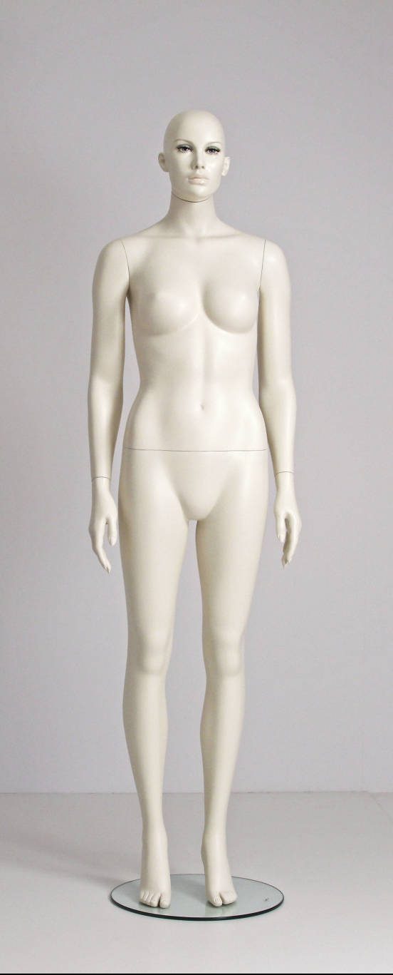 Dame mannequin med stilistisk/naturalistik hoved - med make up
