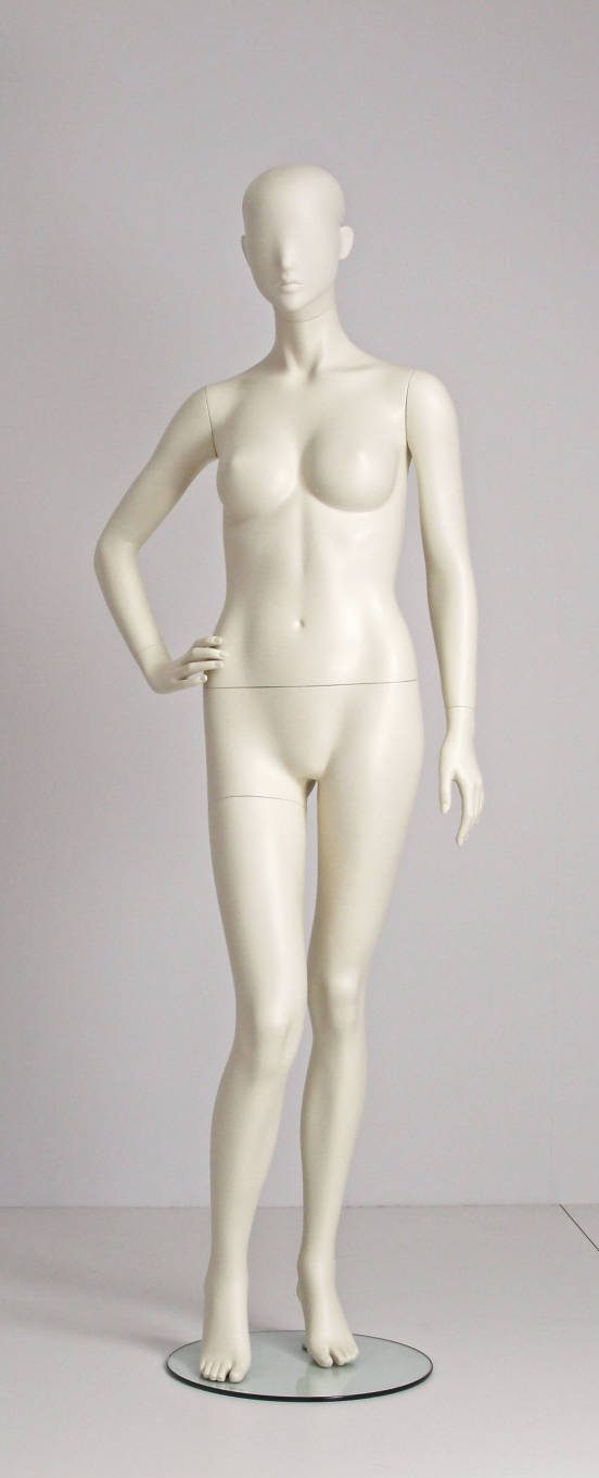 Dame mannequin med blidt og feminint hoved – kan bruge hovedløs – str. 38
