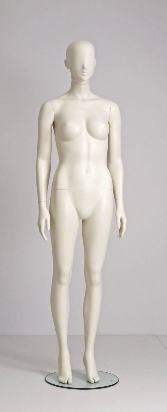 Dame mannequin med blidt og feminint hoved – kan bruge hovedløs – str. 38