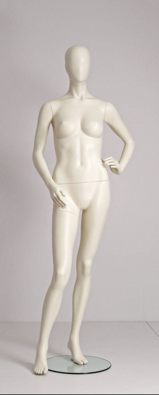 Dame mannequin – faceless – månehoved – kan bruge hovedløs – str. 38