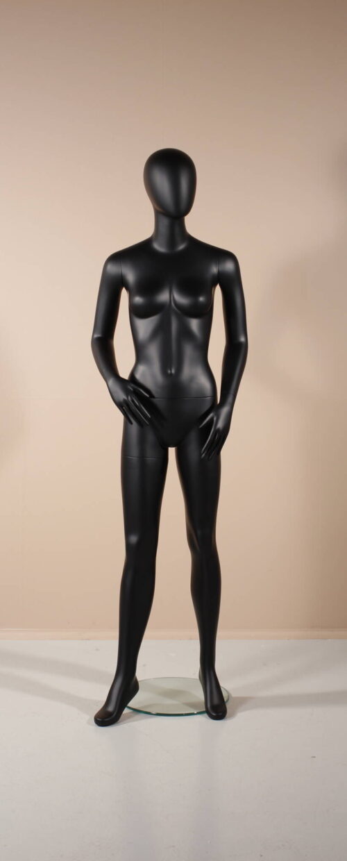 women's mannequin black matte moon