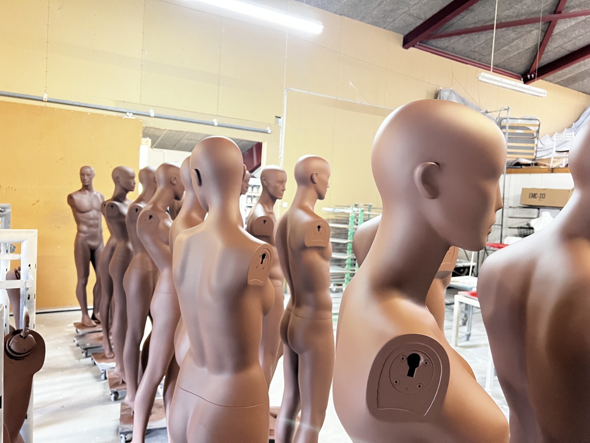 Female mannequins in our painting department