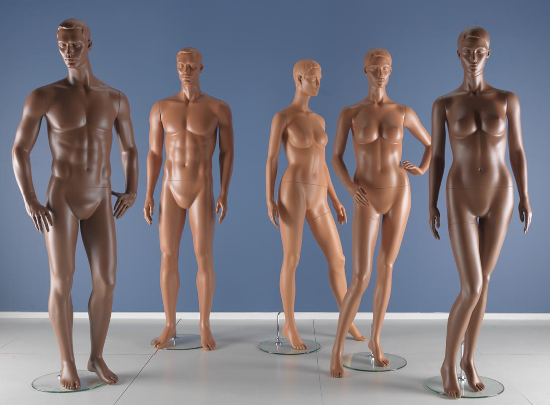 Ethnic coloured mannequins
